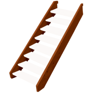 EziTimber Merbau Step Stringer for 8 Threads